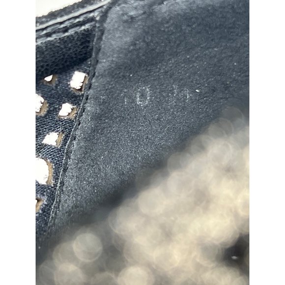 Sesto Meucci Womens Metalic Leather Cutout Loafers Flats Size 10 - Picture 9 of 9